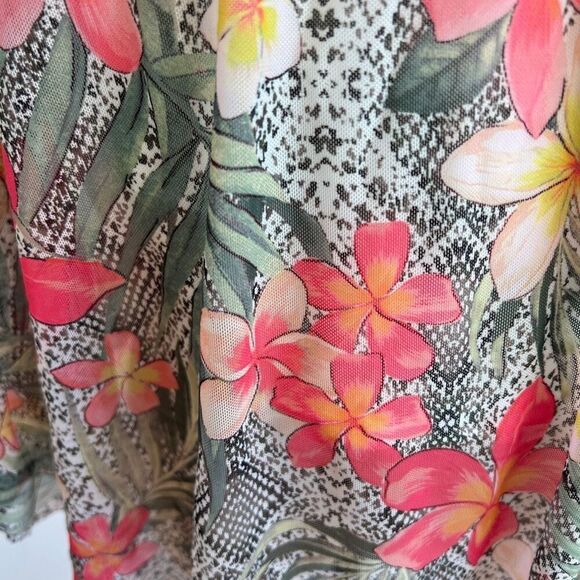 Coco Reef NWT Tropical Floral Mesh Halter Tankini Swim Top Size 38D - Picture 6 of 16